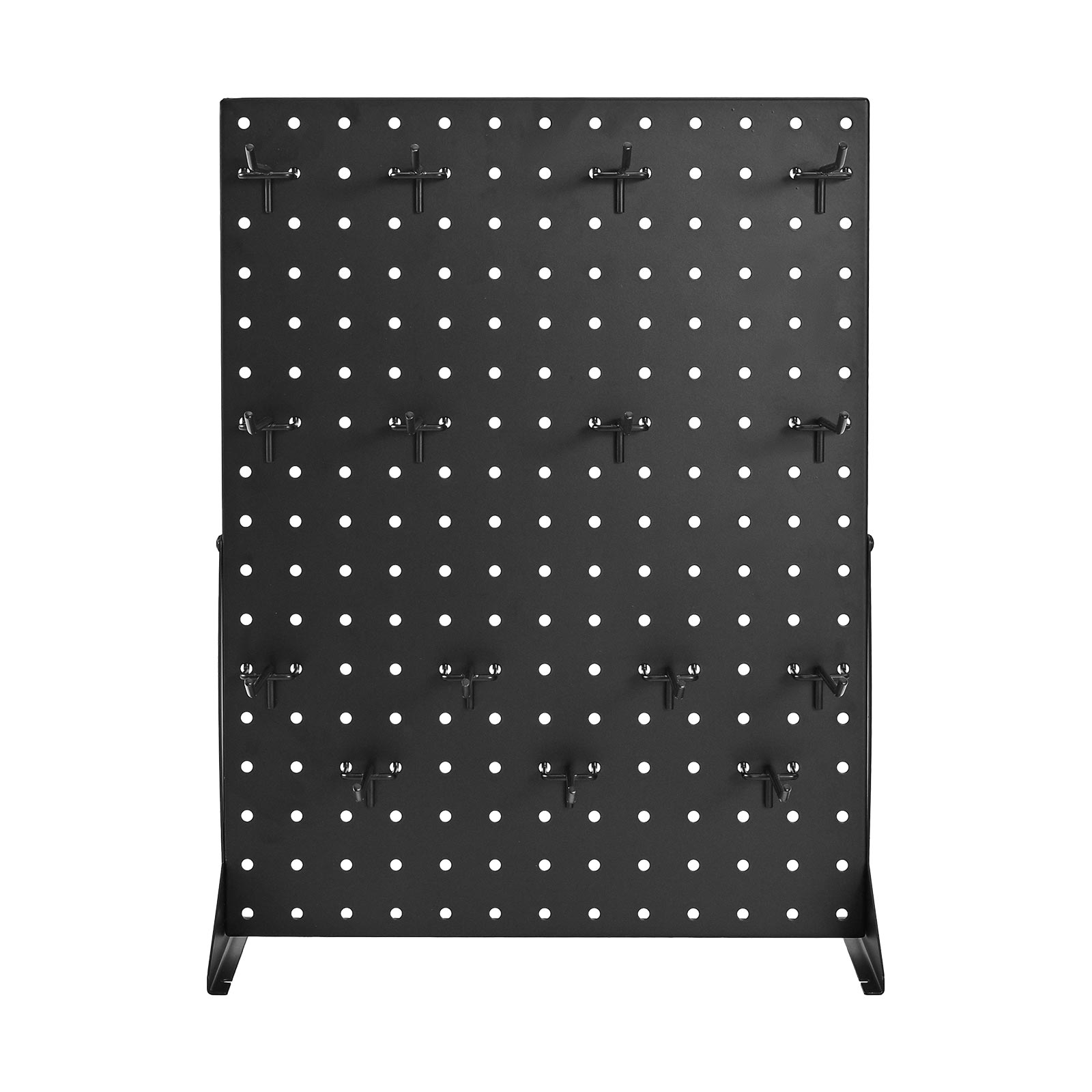 Pegboard Display Stand With 15 Hooks Pegboard Panels Display Black (1 PCS)_voghion.com